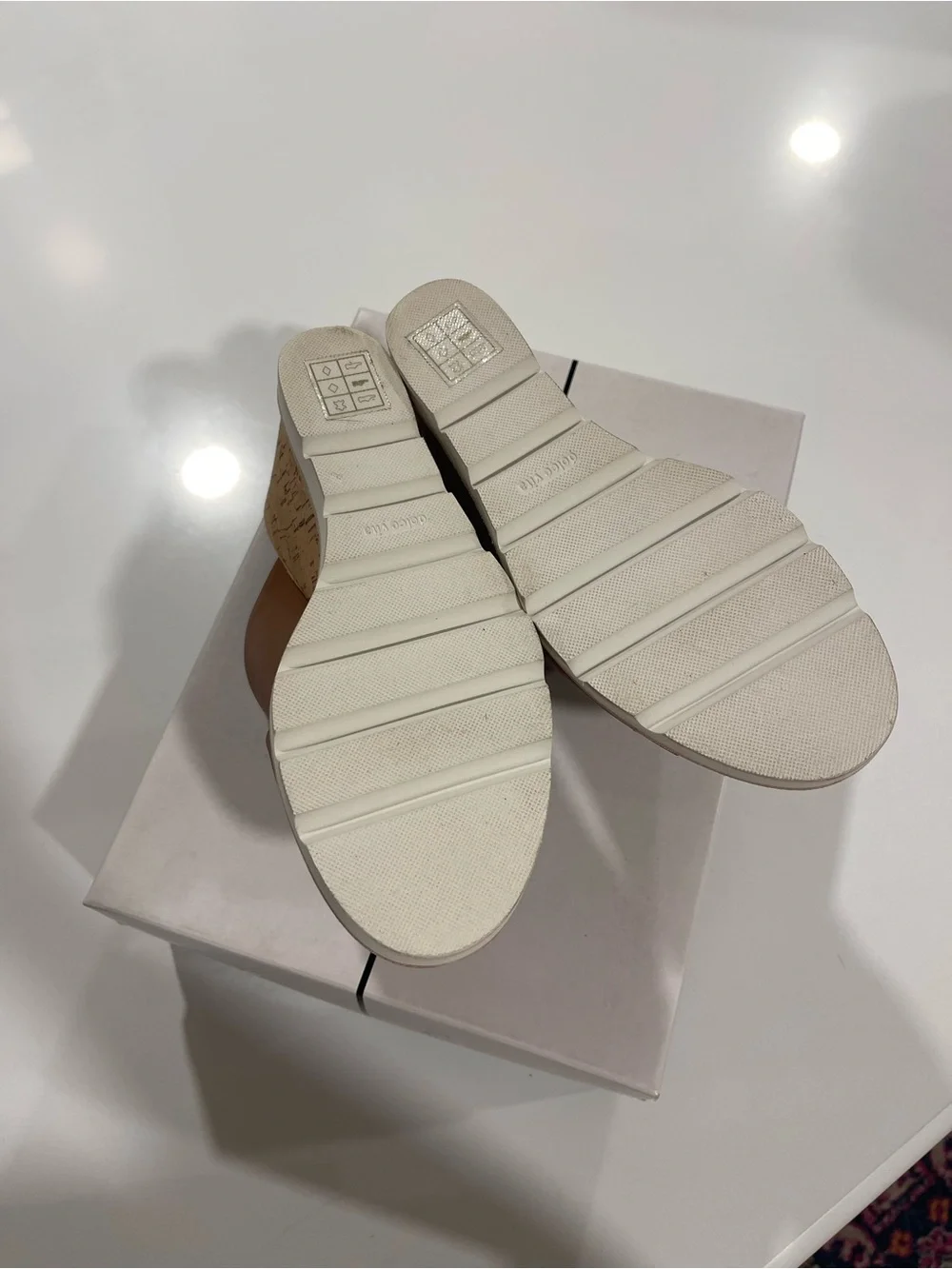 Dolce Vita Lisa Mocha Leather Crisscross Wedge Mules